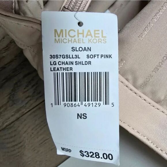 Michael Kors Sloan Large Quilted Chain Convertible Bag in Soft Pink - Picture 13 of 13